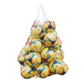 Large Capacity Mesh Equipment Duffel Bag Net Ball Bag Basketball Football Rugby Sack Bag Mesh Carry Bag Sports Goods Tote Storage Organizer Net Bag with Drawstring for 10-15 Balls