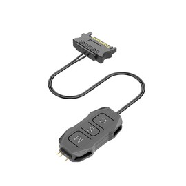 ARGB Controller, 5V 3Pin SATA Power RGB Fan Controller, Self Adjusting Speed Brightness Mini ARGB PC Fans Controller