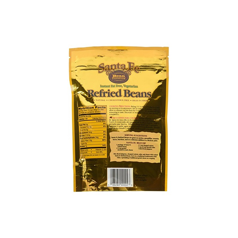 Santa Fe Instant Fat Free Vegetarian Refried Beans 7.25 Oz
