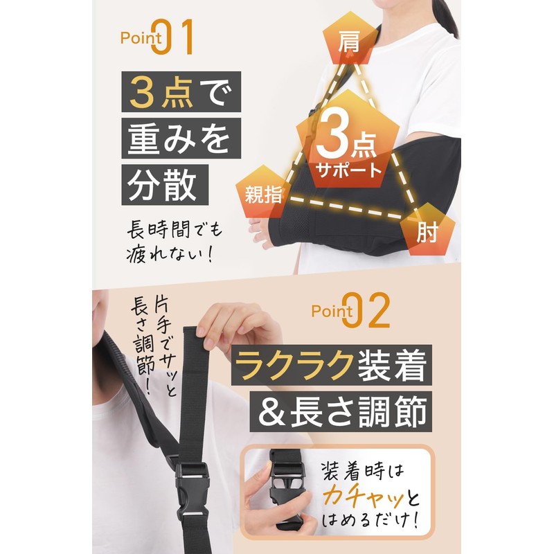 【理学療法士監修】 アームホルダー アームサポーター 腕用 サポーター 腕つり 三角巾 アームスリング アームリーダー 腕スリング