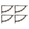 4 Cast Iron Rustic Chain Brackets Braces Bookshelf Brackets