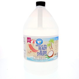 Hypothermias Shaved Ice & Snow Cone Syrup - Gallon (128 fl. oz) - Coconut - Made with Non-GMO 100% Pure Cane Sugar, No Corn Syrup - BPA-Free Recyclable Plastic Bottle