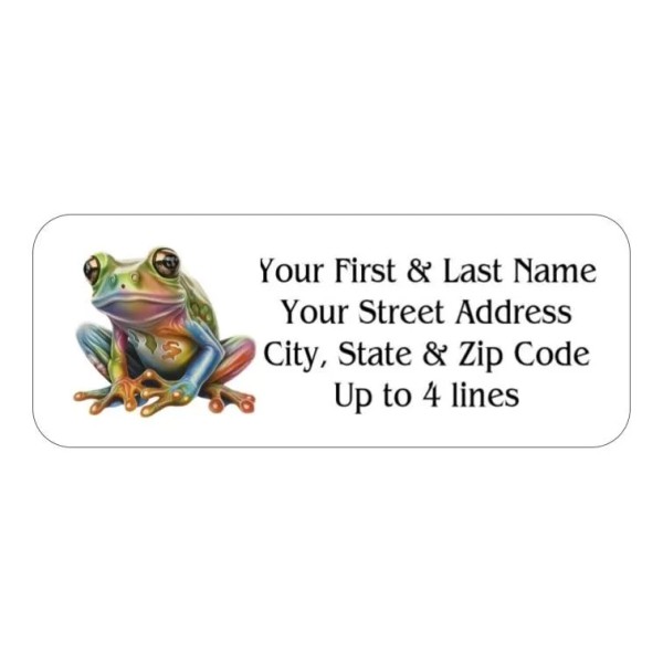 150 Peace Frog Mailing Return Address Labels Personalized 1 x