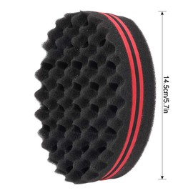 Gobesty Hair Brush Sponge, Pack of 2 Hair Sponge Curls Afro, Magic Curl Sponge Large Holes, Hair Sponge Large, Dreads Locking Twist Barber Tool for Afro Coil Hair Magic Beauty