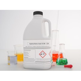 Hydro-Chloric Acid 32% - Laboratory Grade 1 Gallon | 10 Molar - High Purity, Lab Grade