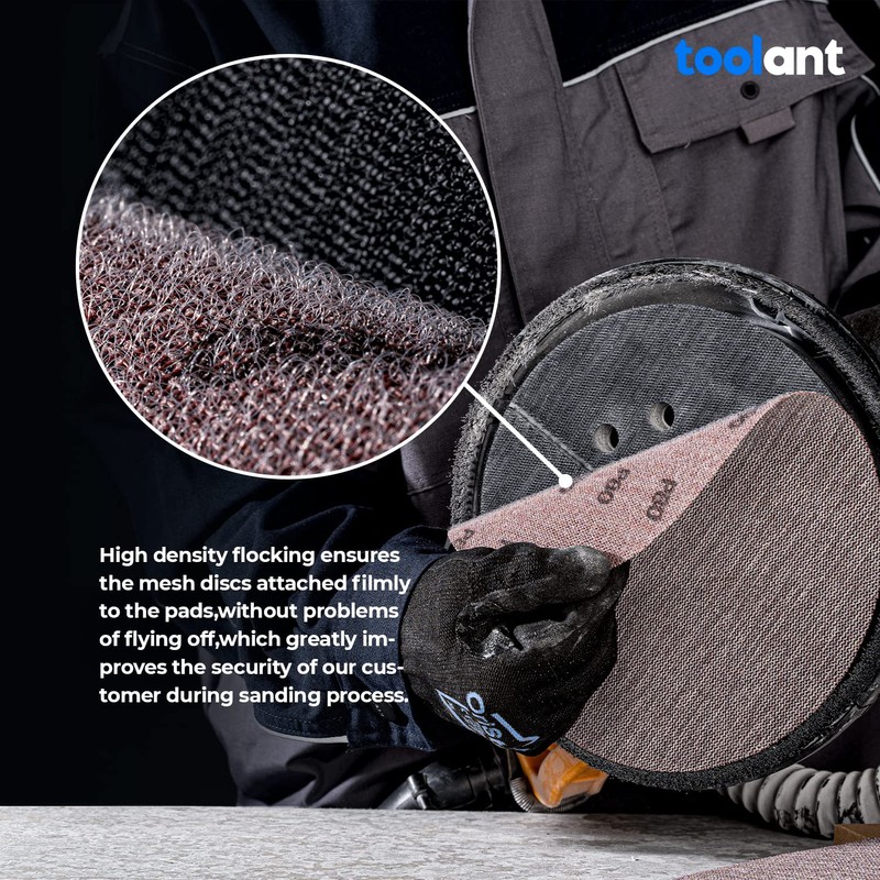 toolant Mesh Abrasive 9 inch Drywall Sander Sandpaper, Dust-Free Hook