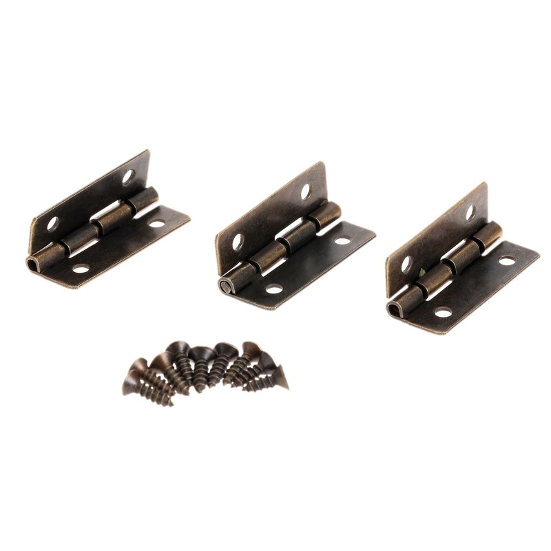 12 Pcs Mini Hinges Retro Butt Hinges Antique Hinges Bronze