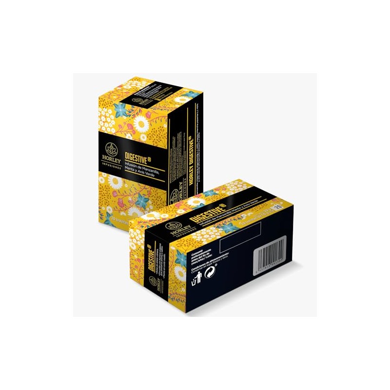 Horley DIGESTIVE Infusión de Manzanilla, Menta y Anís Verde, con