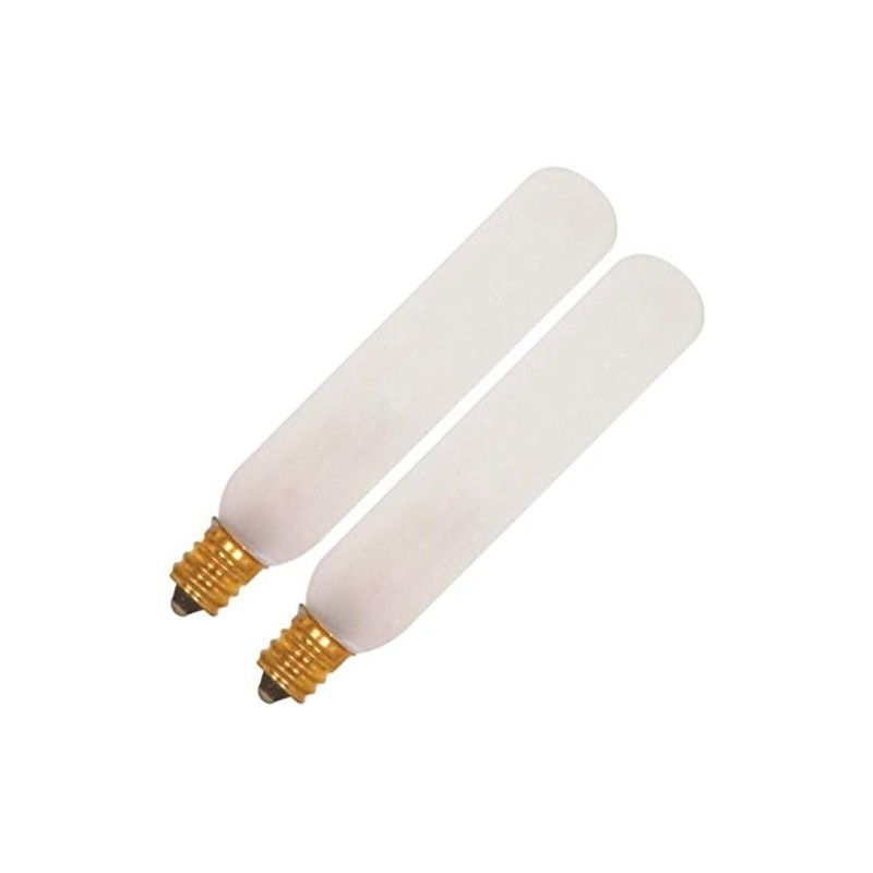 Satco S3715 120V Candelabra Base 15-Watt T6 Switchboard Bulb, Frosted