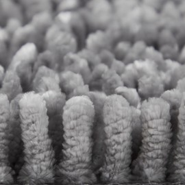 TOWN & COUNTRY BASICS Spa Step Noodle Solid Bathroom Toilet Lid Cover, Plush, Soft, and Absorbent, Machine Washable, Light Grey, 18.5"x19.6"