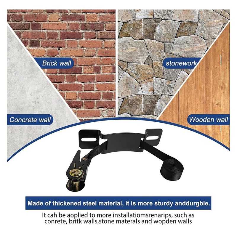Snblzhef 2PC Propane Tank Bracket Cylinder Wall Mounted Brackets,with 6.6ft