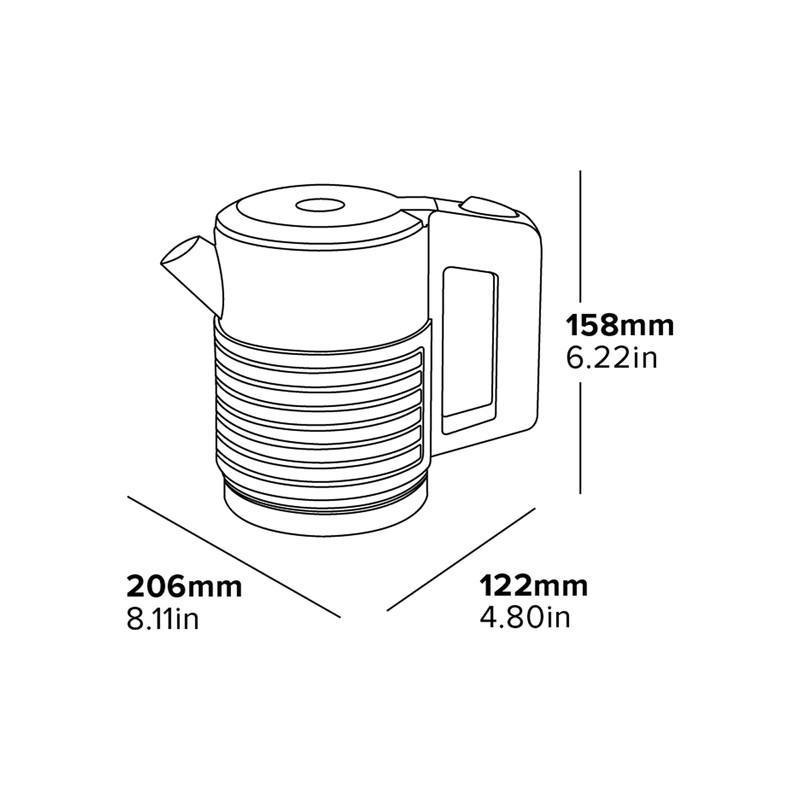 Corby Canterbury 0.6L Double Walled Kettle - UK Plug (Brushed