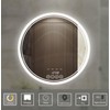 Wall-Mounted Round Bathroom Mirror with LED-Lights - 22 Inch Vanity