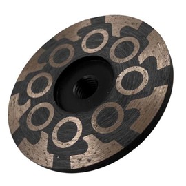 4" Resin Filled Grinding Wheels for Granite, Quartz, Quartzite, Marble or Other Engineered Stones, Coarse #30/40 Grit, Wet or Dry, 5/8"-11 Arbor