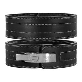 QTF weight lifting lever Belt powerlifting belt of 10 MM Extreme Heavy Duty Leather- deadlift belt for Squats and gym workout, support lumber lower back (Black, Large)