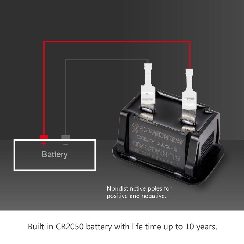HonorMeet Digital AC/DC 5V to 277V Hour Meter for Generator,