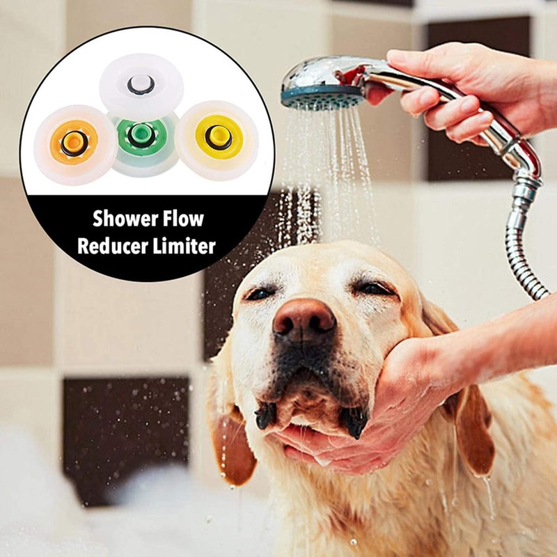 7pcs Shower Flow Reducer Limiter Set, Water Flow Saver Adapter