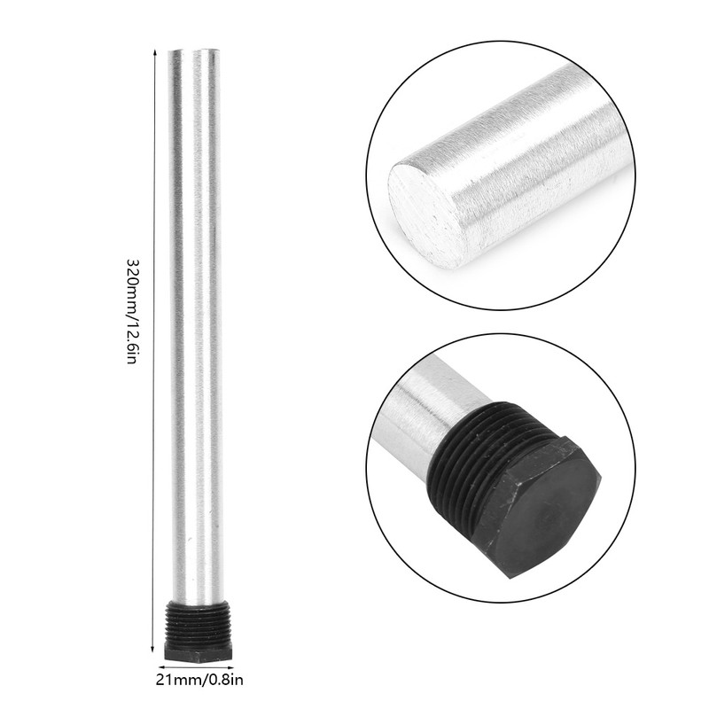 2pcs 21X320mm Magnesium Anode Rod for Water Heater NPT3/4 Thread