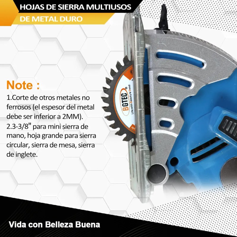 Disco De Sierra Circular Tct 4pzs 3-3/8pole. Madera Plástico