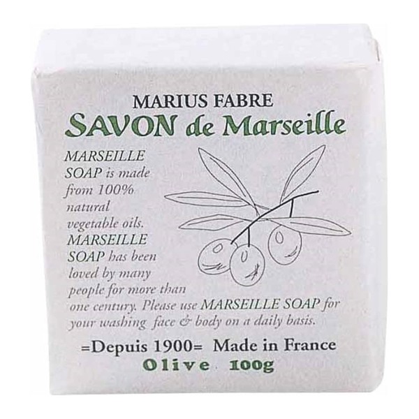 Marius Fabre Sabond Marseille Marseille Soap, 3.5 oz (100 g), Olive N Body Soap, 3.5 oz (100 g) x 1