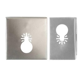 Square Slot Cutter Set, Stainless Square Rectangle Slot Cutter, Socket Slot Cutter Carving One Step in Place for Oscillating Multi-Tools for Drywall, Plastic Metal, Wood-Silver