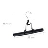 Relaxdays Metal Trouser Hangers Pack of 5, 360° Swivel Hooks,