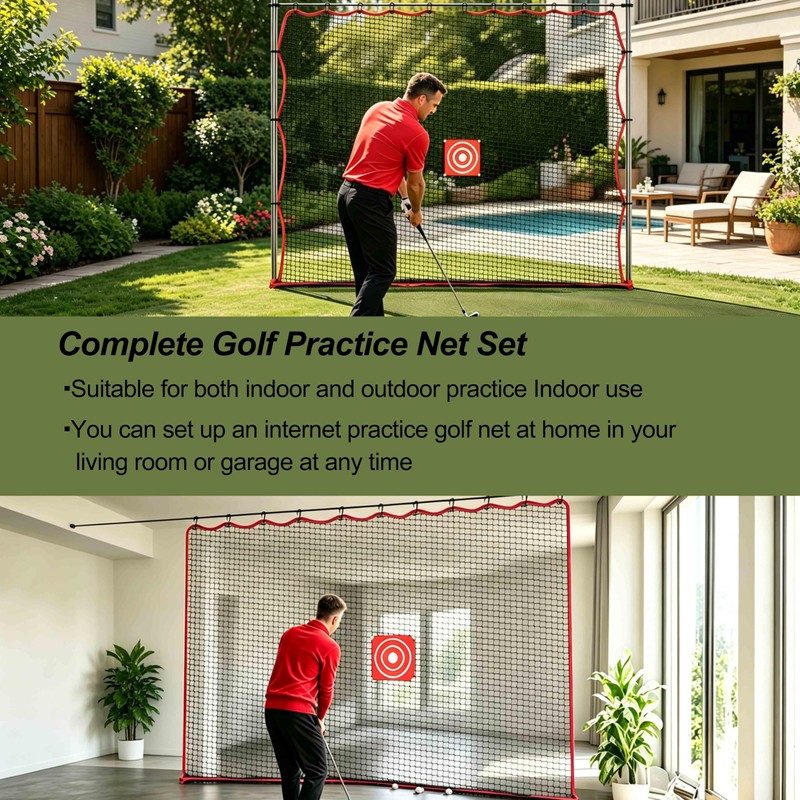 10 x 10 Ft Heavy-Duty Golf Practice Net, Multi-Sport Hitting