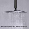 Brushed Bronze Ceiling Mounted Shower Arm with Flange 6 Inch