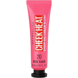 Maybelline Cheek Heat Gel-Cream Blush, lightweight, Breathable Feel, Sheer Flush Of Color, Natural-Looking, Dewy Finish, Oil-Free, Face Makeup, Rose Flush, 0.27 Fl Oz