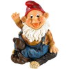 infactory Gartendeko: Pfeifender Gartenzwerg Peppi (Zwerg, Garten-Zwerg, Dekofigur)