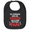 MoonWorks® Baby Bib Large Printed with Funny Dad Saying "Ich