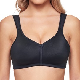 SUSA Women's Prothesen-BH ohne Bügel mit vorgeformten Taschen Everyday Bra, (Schwarz 004), 44 B, B