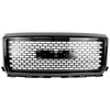 MATMACRO Gloss Black Grille For GMC Sierra 1500 Front Bumper