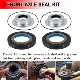 Front Axle Vaccum Knuckle Seal & Hub O-Ring & Tube Dust Seals Kit Compatible with Ford Super Duty F250 F350 Dana 60 2005-2019, Replace # 2017426 2014835 54983