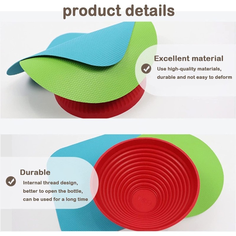 Jar Gripper, Multi Purpose Reusable Rubber Gripper Jar Opener Gripper
