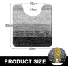 smiry Microfiber U-Shape Toilet Mat, Non-Slip Shaggy Soft Pedestal Mat