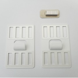 Wall Beauty Staple Mount Wall Hook P-8 Fixing Hardware for Plasterboard White Invisible 2 Piece Set P-8Shw