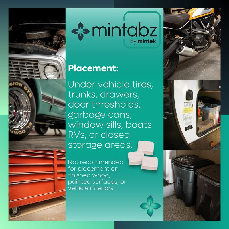 Mintek™ Mintabz™: 24 Ready-to-Use Natural Pest Control Cubes to Repel