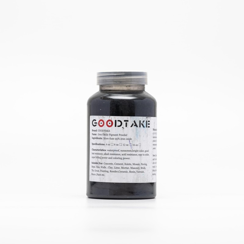 GOODTAKE Concrete Pigment - Black Iron Oxide Powder, Cement Dye