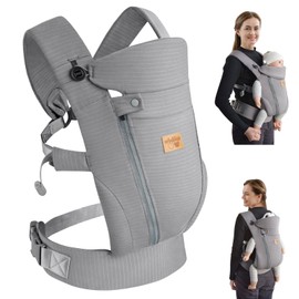 vrbabies New Upgrade Ergonomic Baby Carrier Newborn Toddler Wrap Carrier,Hands Free Baby Sitting Support Sling,Breathable,Perfect for Infants/Chest Sling for Babies Shower Gift(Dark Grey)