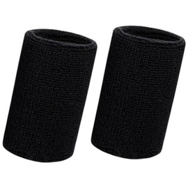 Wristbands Set of 2, Soft to the Touch, Moderate Thickness, Wrist Band, For Sports, Water Absorbent, Soft to the Touch, Sweat Wiping Wristband, Breathable, Stretchable, Lightweight, Quick Drying, Odor