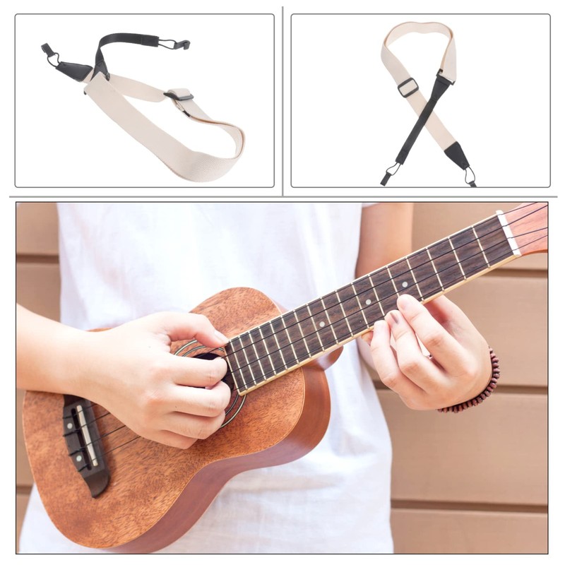 Ukulele Strap Non- punching Ukulele Shoulder Strap Adjustable Clip On