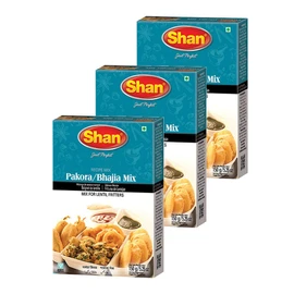 Shan Pakora/Bhajia Recipe Mix 5.29 oz (150g) - Seasoning Spice Powder for Traditional Lentil Fritters - Suitable for Vegetarians - Airtight Bag in a Box (Pack of 3)