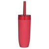 Sealskin Bloom Toilet Brush and Holder, ABS, Red, 10.5 x