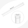 sourcing map Acrylic Pipe Rigid Round Tube Clear 17 mm