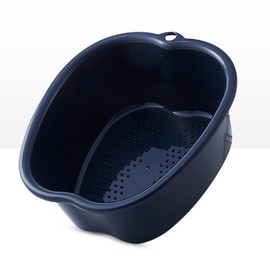 AMOBON Foot Soaking Bath Basin: Plastic Foot Spa Basin for Soaking Feet - Foot Soaking Tub with Massage Dots - Roomy Foot Soak Bucket for Water Spa and Foot Massage (White)