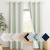 NICETOWN Sage Green 100% Blackout Linen Texture Curtains 84 inches Long, Thermal Insulated Full Blackout 2-Layer Lined Drapes, Energy Efficiency Window Draperies for Boy's Room (2 Panels, 42-inch W)