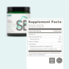 Puori Probiotics and Prebiotics Dietary Supplement - 13 Billion CFU x 30 Servings - Support Immune and Digestive Health - Fiber 4g, Vitamin C 200mg - SB3 Bifidobacterium, Lactobacillus Fermentum