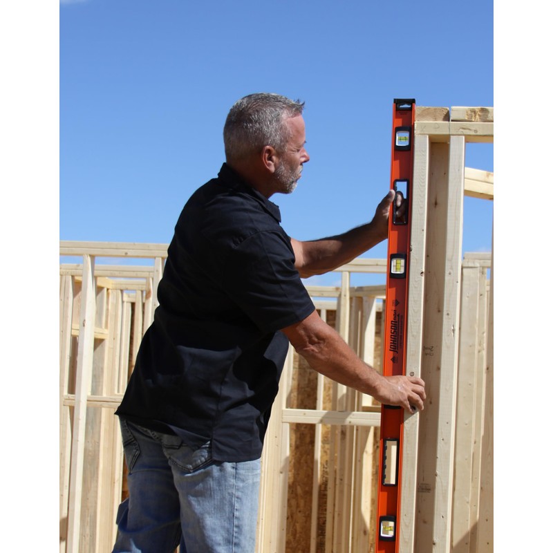 Johnson Level & Tool 1253-4800 Heavy Duty I-Beam Aluminum, 48",