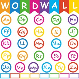 Colorful Word Wall Bulletin Board Set Alphabet Classroom Decoration Alphabet Word Bulletin Board Letter Cards ABC Cutouts for Teacher Students Home Preschool Primary School Classroom Wall Decor